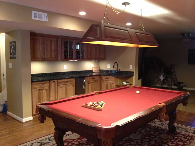 Basement for entertaining