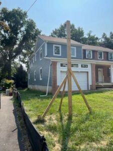 Completing the framing of the room addition - Exterior