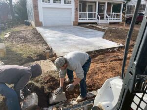 new porch and driveway