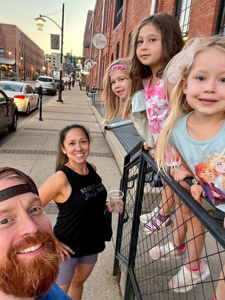 andrew schroeder out on the town with family photo