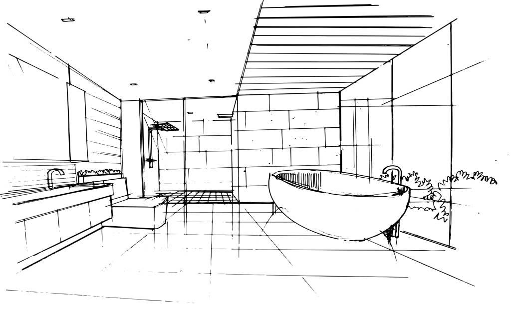 Bathroom Remodel Drawing