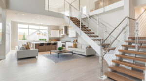 House from downstairs with modern design