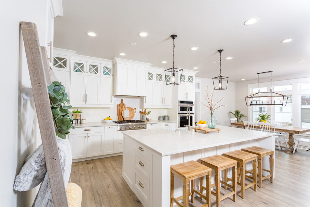 Modern home decor lighting in a kitchen