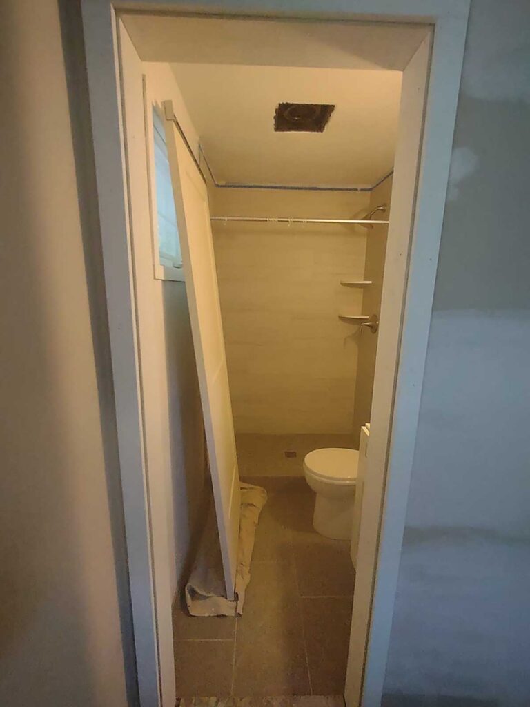 kings park queen remodel in progress bathroom installation