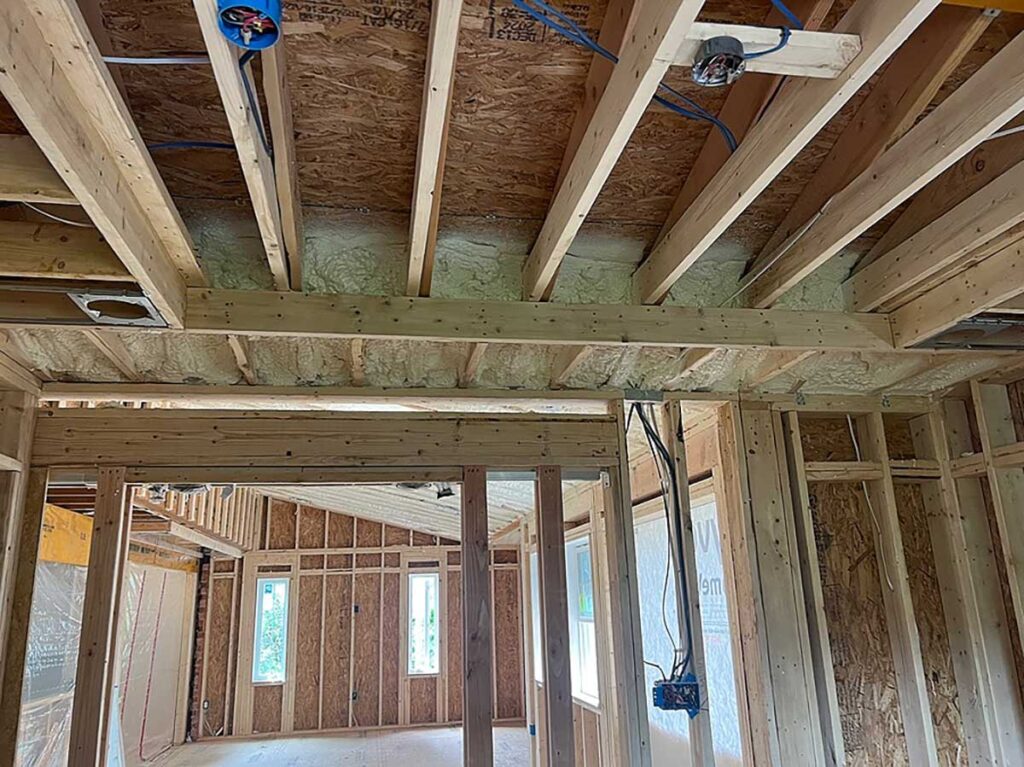 kings park queen remodel in progress insulating the addition