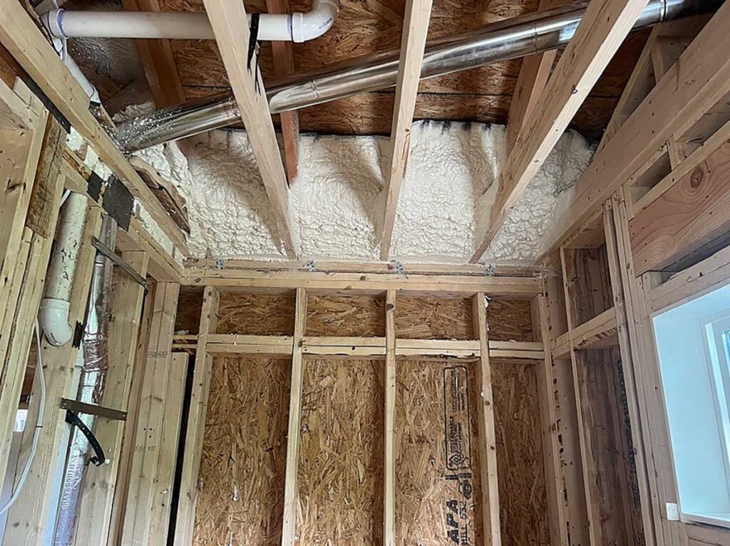 kings park queen remodel in progress insulating the addition
