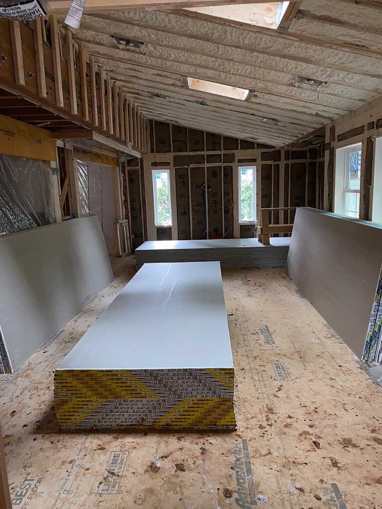 kings park queen remodel in progress insulating the addition