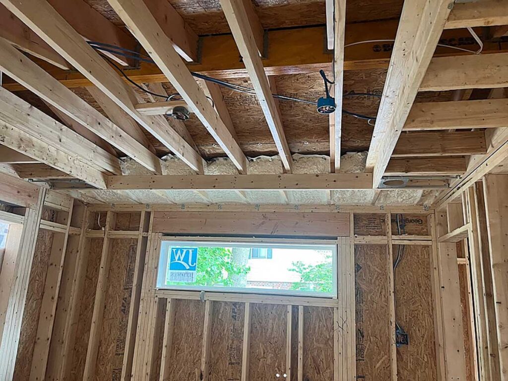 kings park queen remodel in progress insulating the addition