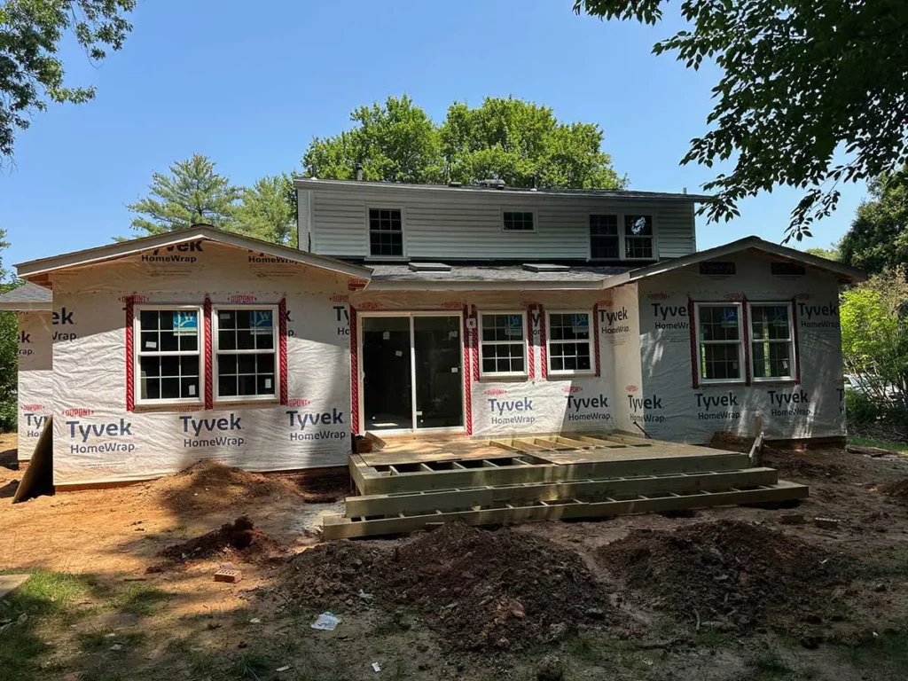 kings park queen remodel in progress exterior