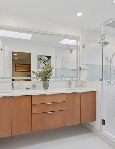 modern master bathroom transformation falls church va