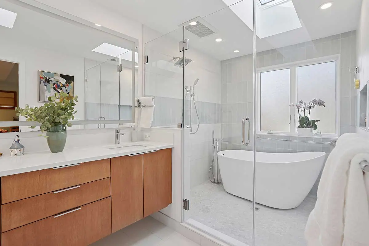 modern master bathroom transformation falls church va modern master bathroom transformation falls church va