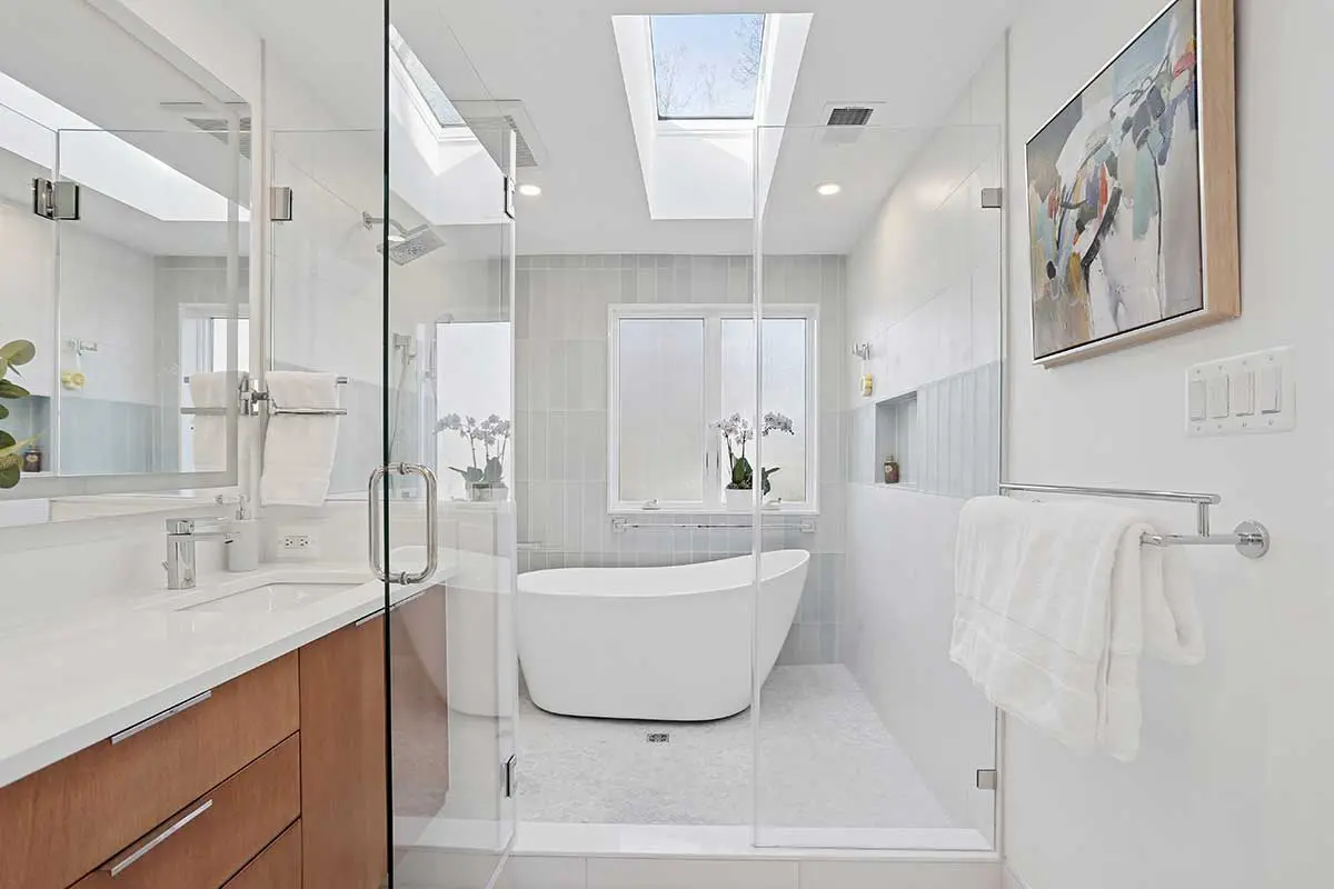 modern master bathroom transformation falls church va modern master bathroom transformation falls church va