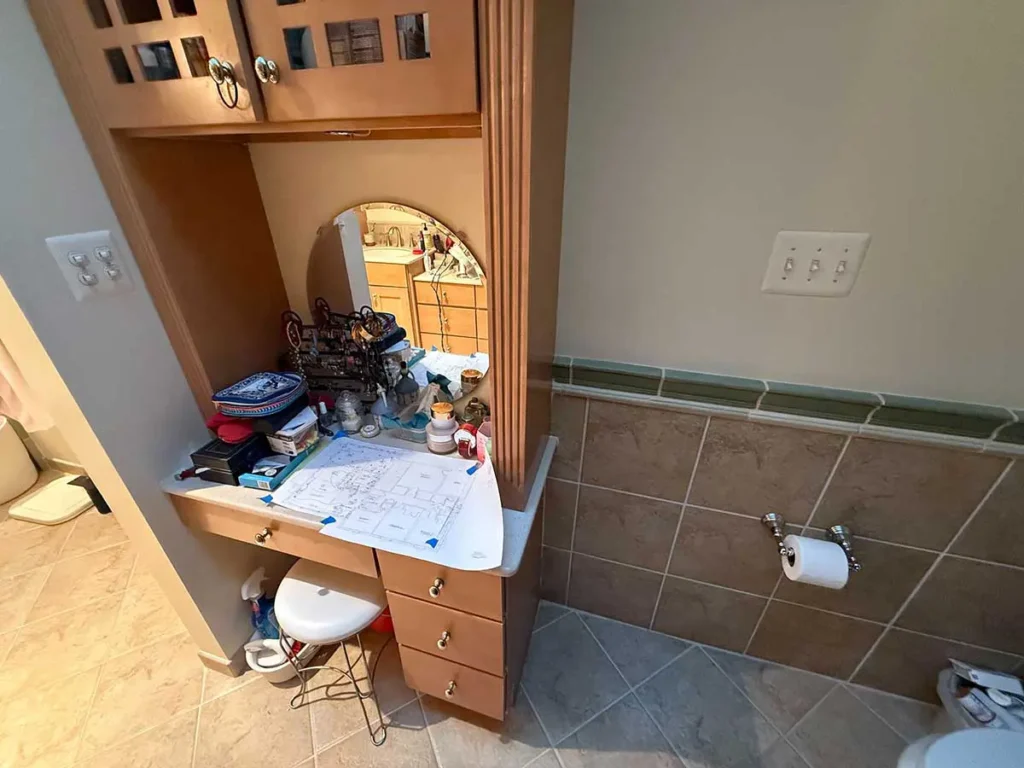 modern master bathroom transformation falls church va