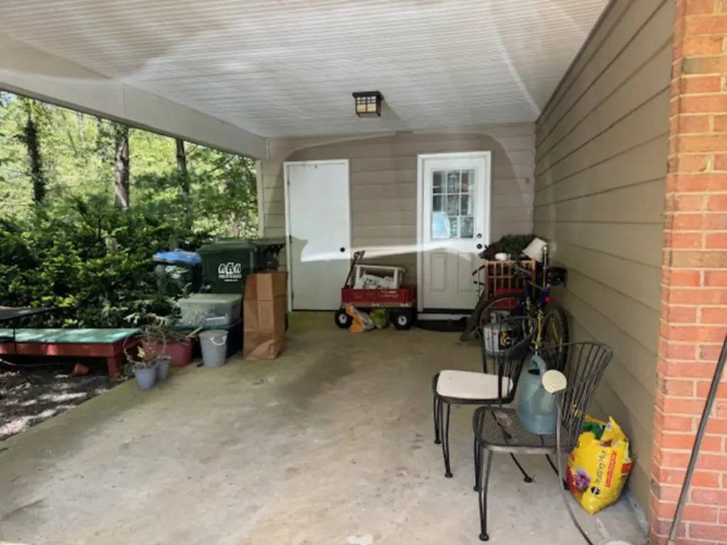 carport to garage conversion fairfax va before